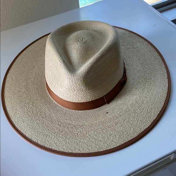 Brixton wide brim straw hat size Small NWT - Picture 4 of 6